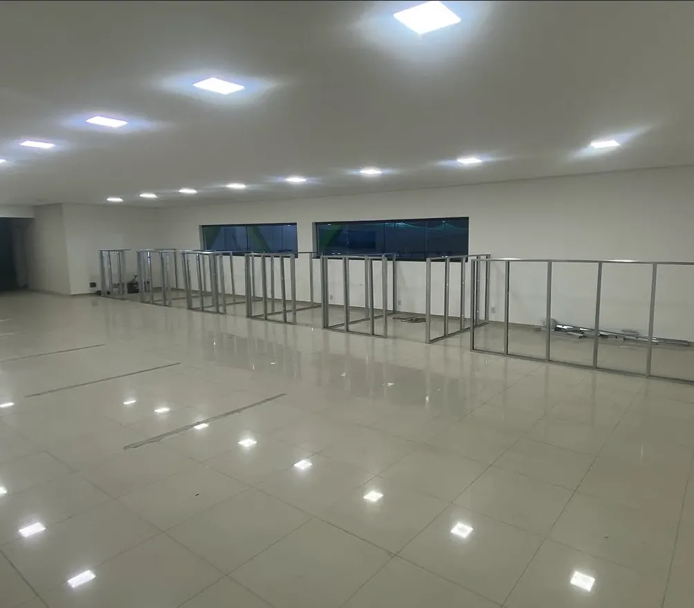 Estrutura das salas montada